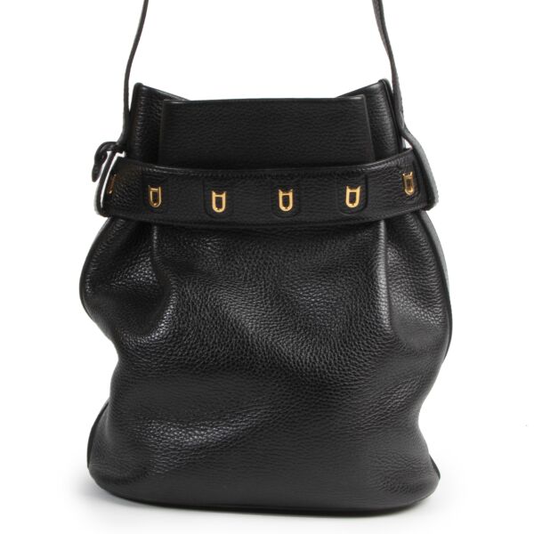 acheter en ligne seconde main Delvaux Black Calicot Bucket Bag