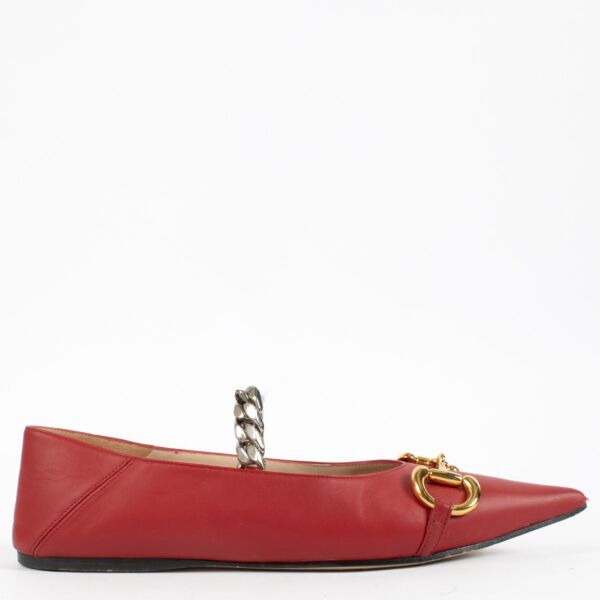 Gucci red Flats