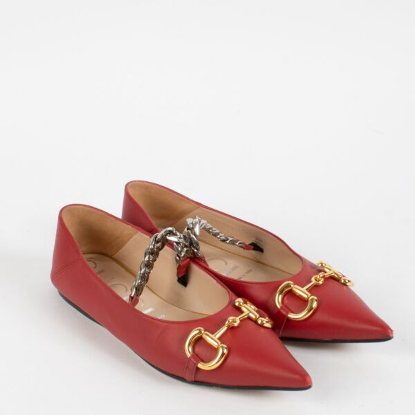Gucci red Flats