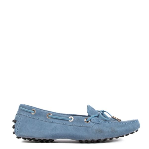Shop 100% authentic secondhand Tods Blue Suede Moccasins - Size 35,5 on Labellov.com.