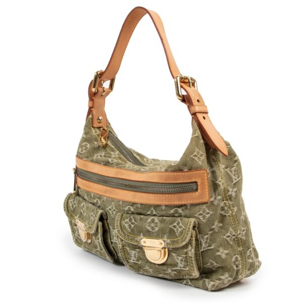 Louis Vuitton Green Denim Monogram Baggy PM Shoulder Bag