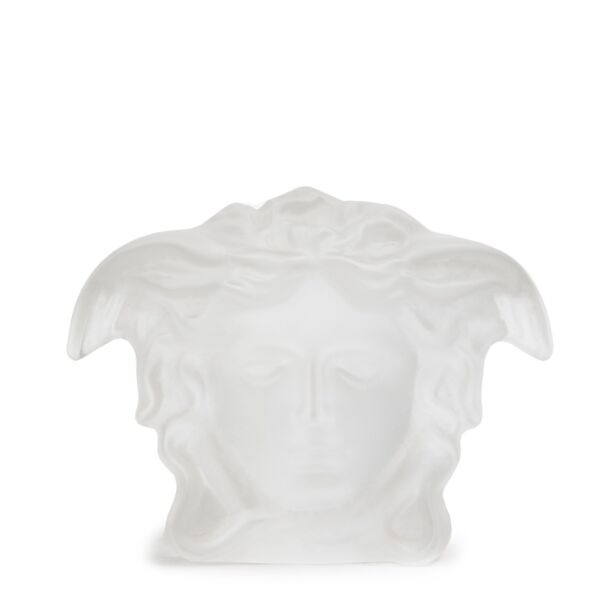 Shop luxury designer lifestyle home decor Versace Rosenthal White Crystal Medusa Paperweight at Labellov