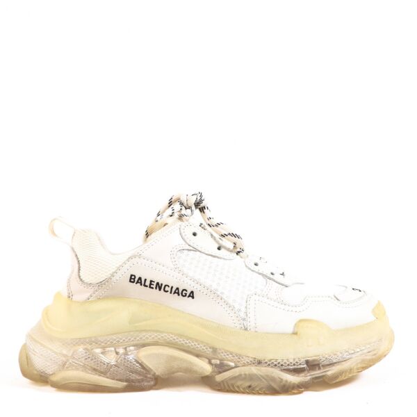 Buy an authentic Balenciaga Triple S Clear Sole Sneakers - Size 38 in good condition at Labellov in Antwerp. 