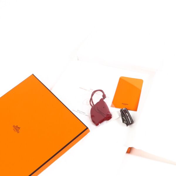 Hermès Burgundy Tête De Cheval Bag Charm
