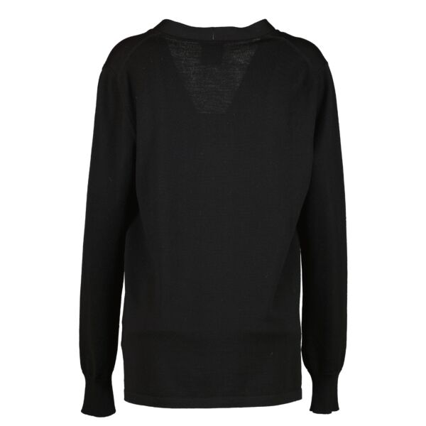 Chanel 08A Black Wool CC Cardigan - Size FR44