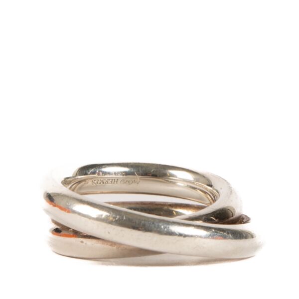 shop 100% authentic second hand Hermès Silver Vertige Ring - Size 57 on Labellov.com