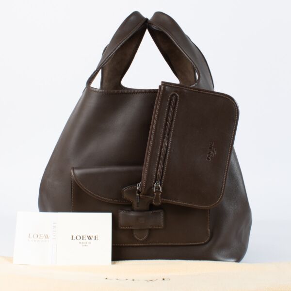 Loewe May Brown Calfskin Handbag