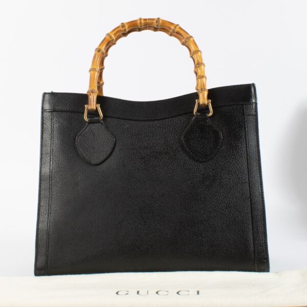 Gucci Black Bamboo Top Handle Bag
