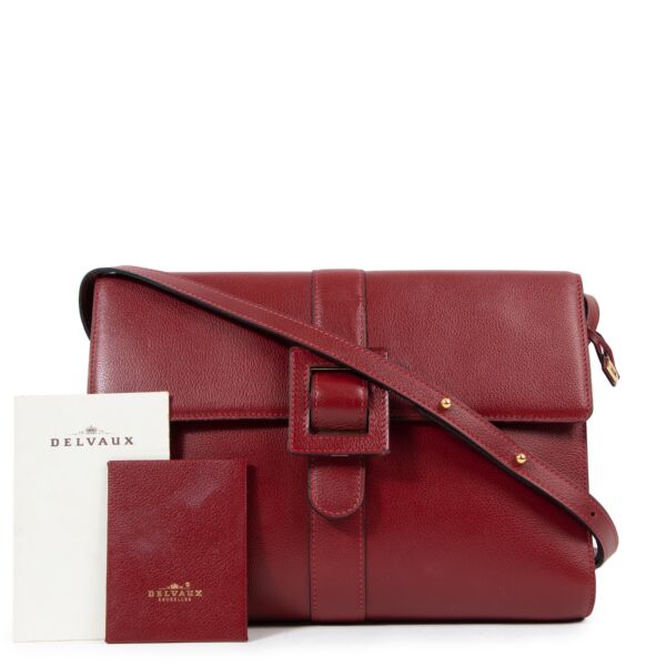 Delvaux Rosso Jumping Nouveau Leather Promesse Crossbody Bag