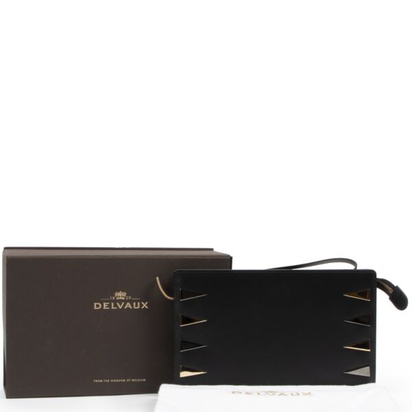 Delvaux Black "Memorable Anniversary Collection" Pochette Clutch Bag