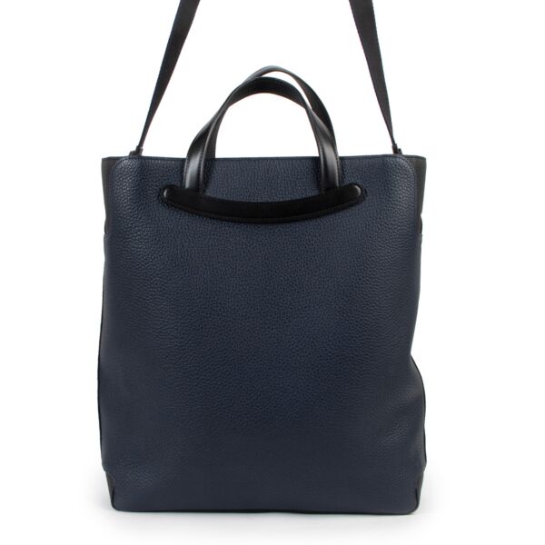 Delvaux Magritte Tote Navy/Black Taurillon Soft