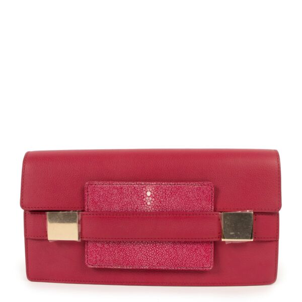 Delvaux Berry Madame Galuchat Pochette Clutch