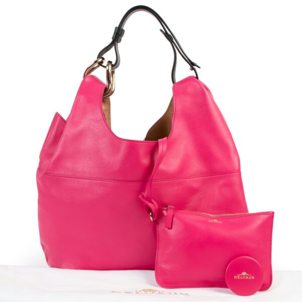 Delvaux Fuchsia Givry With Me PM Shoulder Bag 