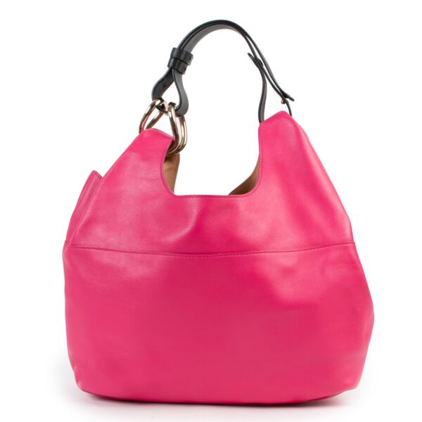 Buy an authentic second hand Delvaux Fuchsia Givry With Me Shoulder Bag in very good condition at Labellov 