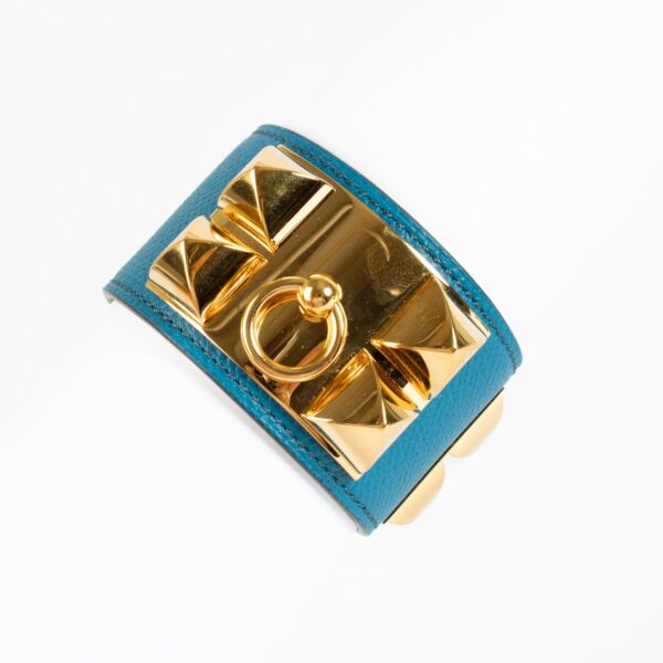 Shop 100% authentic second hand Hermès Bleu Izmir Collier De Chien Bracelet on Labellov.com