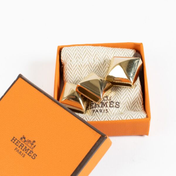 Hermès Permabrass Twilly Ring Set