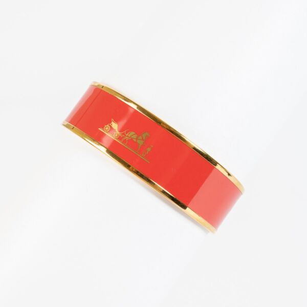shop 100% authentic second hand Hermès Red L Bracelet - Size XS on Labellov.com
