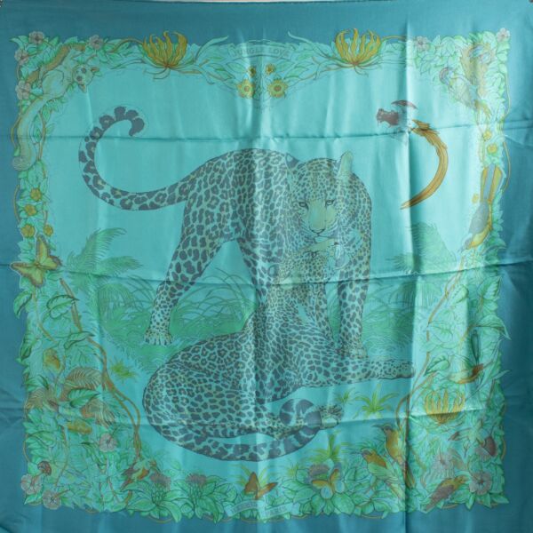 Hermès Carré 90 Jungle Love Silk Scarf
