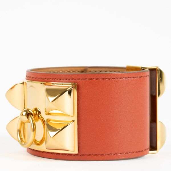 Hermès Sanguin Collier de Chien Bracelet – Size S