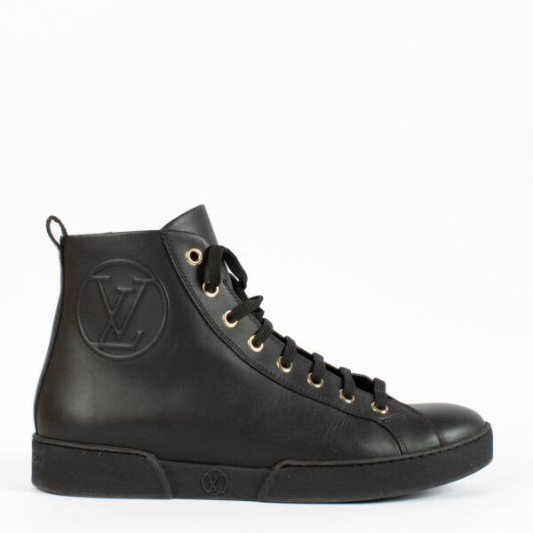 authentic preloved Louis Vuitton Black Sneakers on Labellov.com