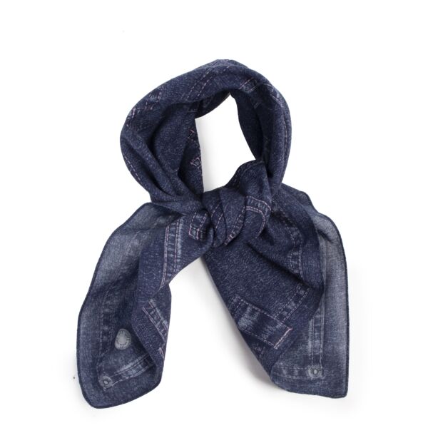 Authentic secondhand Christian Dior Jeans motif Scarf designer bags luxury vintage webshop fashion safe secure online shopping