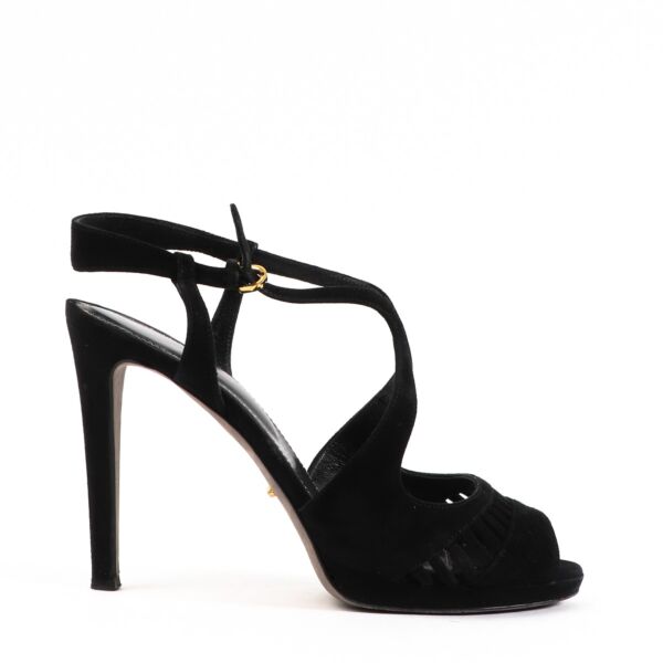 Sergio Rossi Black Leather Sandals - Size 39 