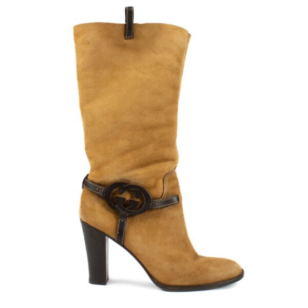 Shop 100% authentic secondhand Gucci Beige Suede Boots at Labellov.com