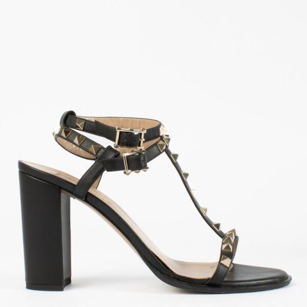 Valentino Garavani Black Rockstud Sandals