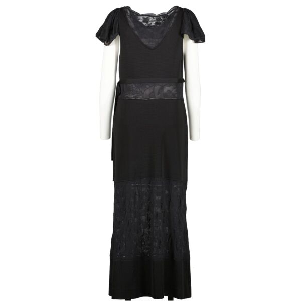 Chanel 11S Black Knit Maxi Dress
