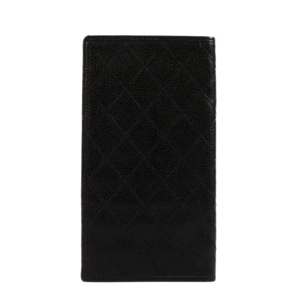 Chanel Black Quilted Caviar Wallet
