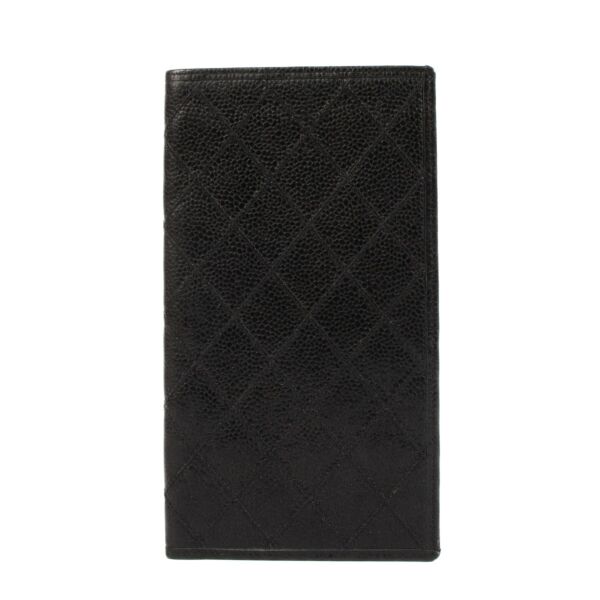 Shop 100% authentic Chanel Black Quilted Caviar Wallet at Labellov.com.