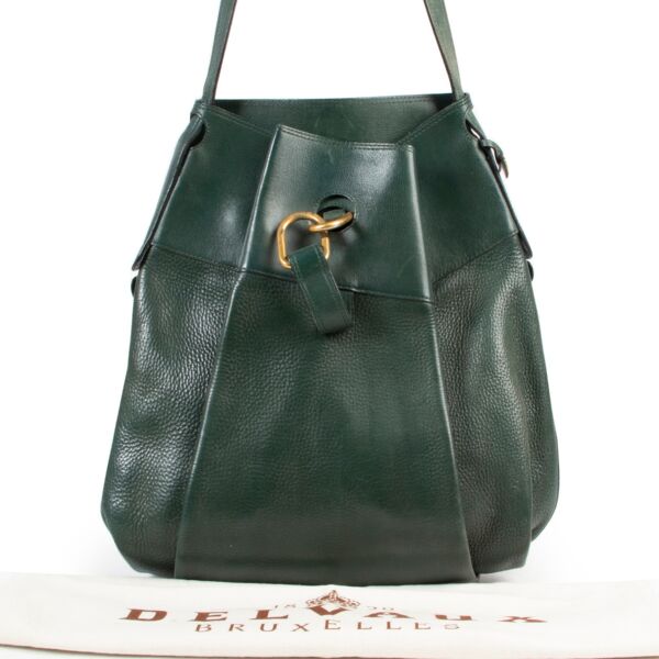 Delvaux Green Leather Faust Bag