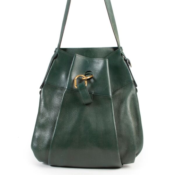 Delvaux Green Leather Faust Bag