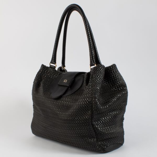 Delvaux Black Toile de Cuir Panier Clair Obscur Bag