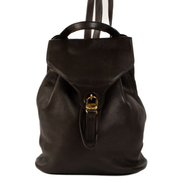Shop 100% authentic second-hand Delvaux Brown Soleil Backpack on Labellov.com