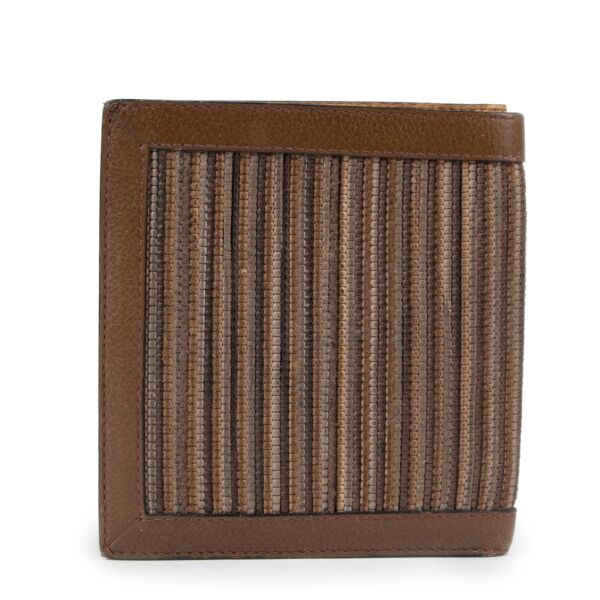 Delvaux Brown Toile de Cuir Bi-fold Wallet