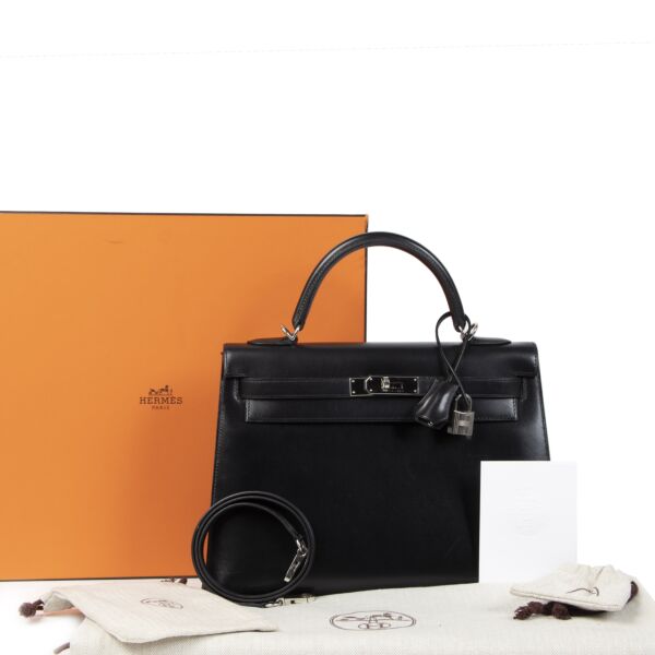 Hermès Kelly 32 Black Box PHW