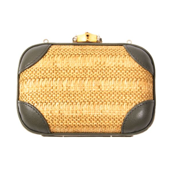 wicker clutch with strap
