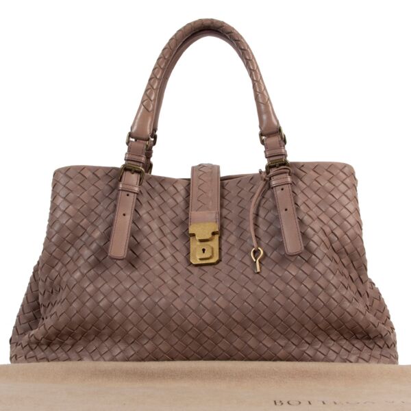 Bottega Veneta Medium Roma Intrecciato Handbag