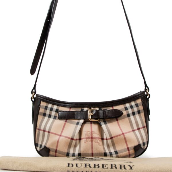 Burberry Brown Check Crossbody Bag