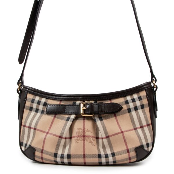 Burberry Brown Check Crossbody Bag for the best price at Labellov secondhand luxury