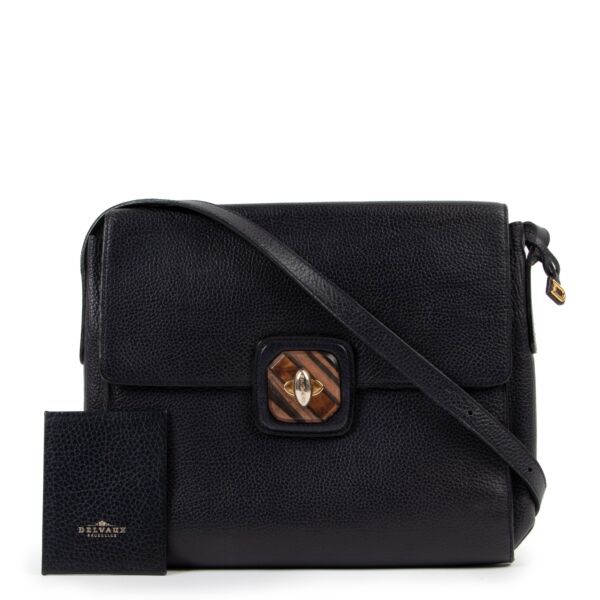 Delvaux Blue Leather Crossbody Bag