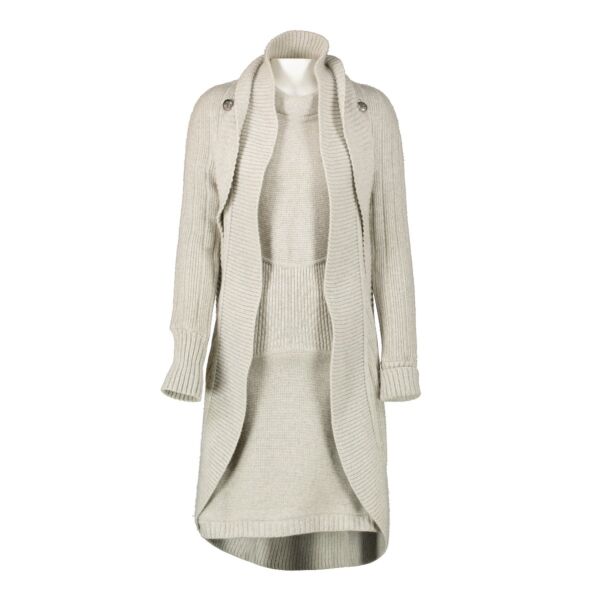 Chanel 08A Knit Dress & Long Cardigan Set - Size FR36