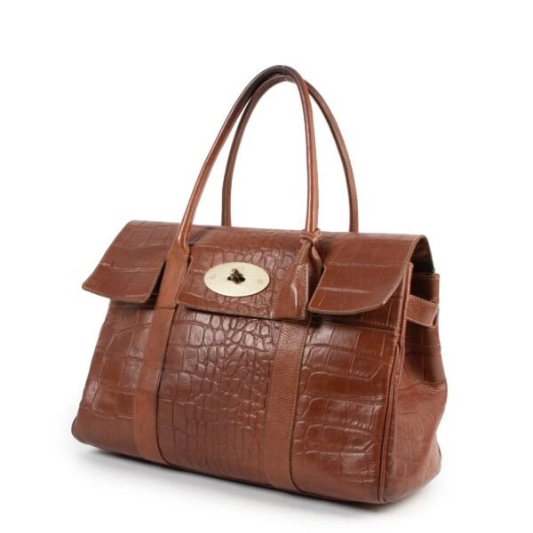 Mulberry Brown Embossed Shoulderbag