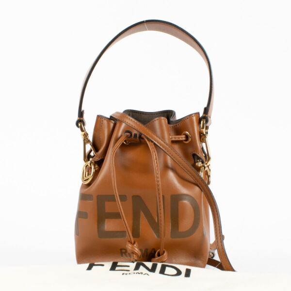 Fendi Camel Mon Tresor Bucket Bag