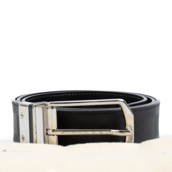 Louis Vuitton Black Damier Infinite Pont Neuf Belt - Size 95