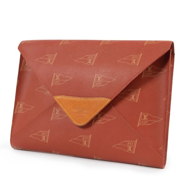 Louis Vuitton Orange Canvas 1994 America's Cup Clutch