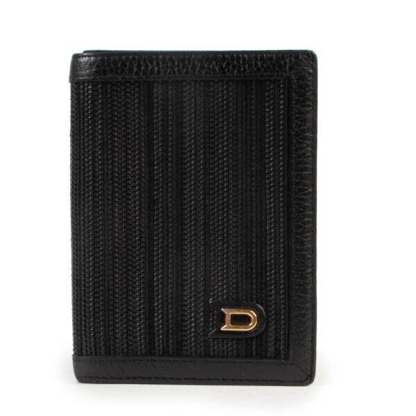 Delvaux Black Toile de Cuir Flap Wallet