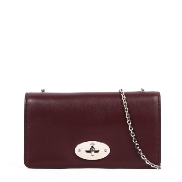 Mulberry Oxblood Bayswater Wallet On Chain
