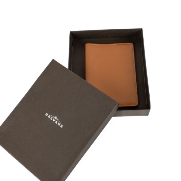 Delvaux Camel Passport Holder